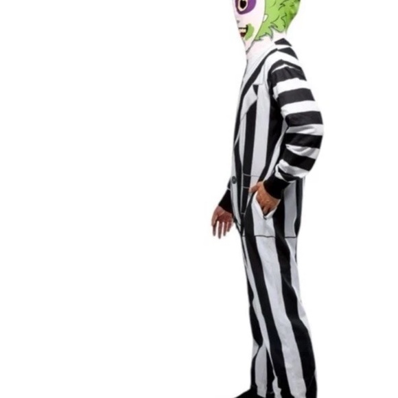 Rubies Beetlejuice Halloween Costume Hooded Jumpsuit Cosplay Adult  XL 40/42 Men - Picture 4 of 11